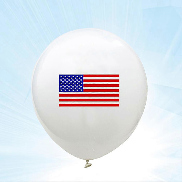 10 st 12 tum Latexballonger Runda Latexballonger Amerikansk Flaggmönster för Dekoration