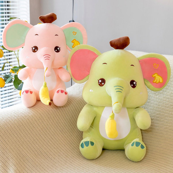 Elefant Plyschleksaker Hög Simulation Mjuk Fylld Dekorativ Leksak Elefant Djur Plysch Fylld Leksak för Flickor