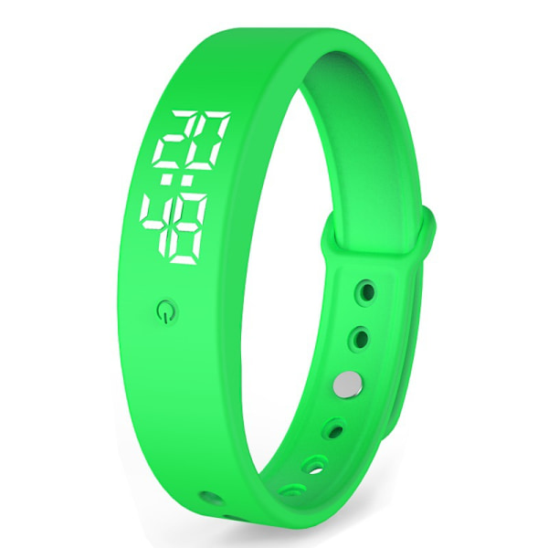 V9 temperaturmåling armbånd bevægelse ur alarm clo