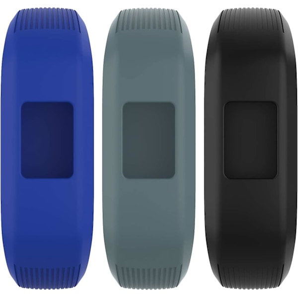 (3-pack) Band Kompatibel med Garmin Vivofit Jr, Jr 2, 3 Band, All-in-one Silikon Stretchbar Ersättningsarmband för Barn Pojkar Flickor (ingen Tracker) - B