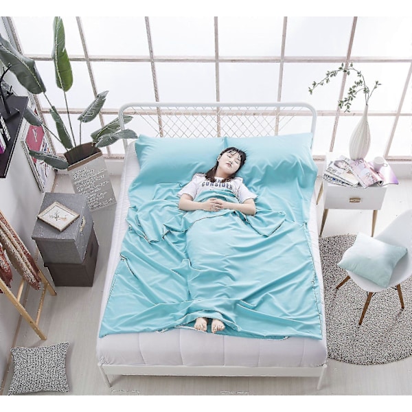 Ultralet Sovepose 180 X 210cm Dobbelt Sovepose Lagen, Mikrofiber Kompakt Sovepose