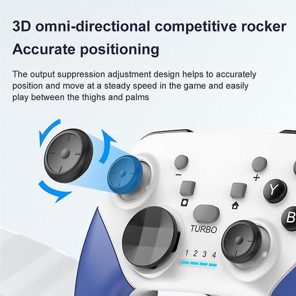 S01 Trådløs Spillkontroll Gamepad Joystick for Switch Datamaskin TV 6-akset Somatosensorisk