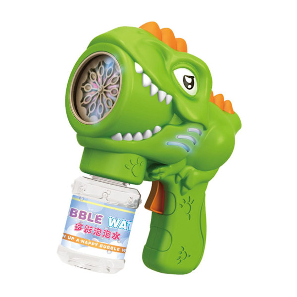 Dinosaur Bubbelmaskin Rolig Säker Utomhusleksak Automatisk Bubbelblåsare med Ljus Födelsedagspresent till Barn