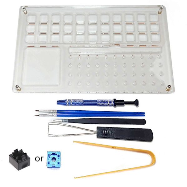 Switch Lube Station 33 med SwitchKeycaps Switch Puller-sett Switch-åpner for mekanisk tastatur Lube Lubing-sett 8 stk