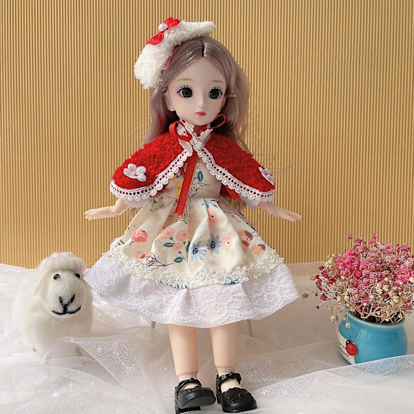 BJD-nukke Vivid Expression Erinomainen käsityötaito Keräily 30cm Irrotettavat nivelet Rikkaat kasvojen yksityiskohdat BJD-nuket sisustukseen
