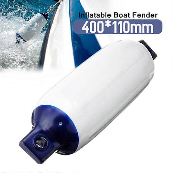 2 st Inflatable Båtfender PVC Båtfender Yachtsfender UV-skydd Ribbad Stötfångare Båttillbehör