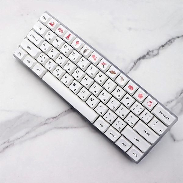 12 Taster/sett XDA Profil Tokyo Story Tastaturlokk PBT Fargesublimering for Tastaturlokk for Mekanisk Tastatur DIY 61 64 84 96