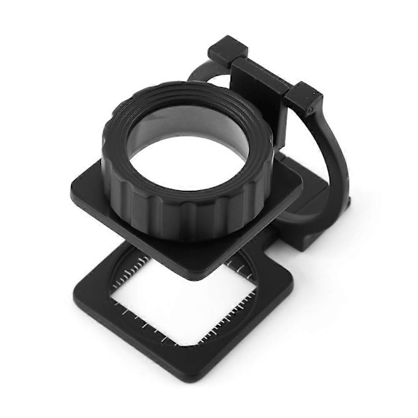 15X Bærbar Foldbar Forstørrelsesglas Stativ Forstørrelsesglas Linse Loupe Måleskala