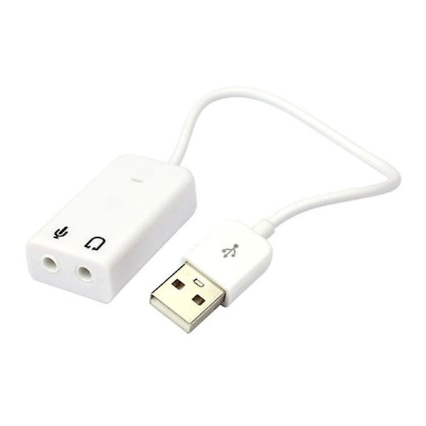 Kannettava USB 7.1 Äänikortti Ulkoinen Itsenäinen Tietokone Työpöytä Kaapelin Vapaa Ajo Äänikortti 2-pakkauksessa