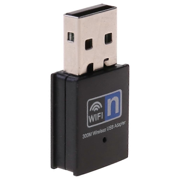 RTL8192 USB WiFi-adapter Trådløs nettverksadapter 300M 2.4G Wifi-mottaker USB-dongle for stasjonær/bærbar PC