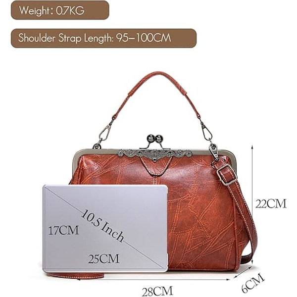 Dame Håndtasker Elegante Skuldertasker Crossbody Tasker Clutch Håndtasker Vandtæt PU Læder til Shopping Rejser Kontor Business Messenger Tasker