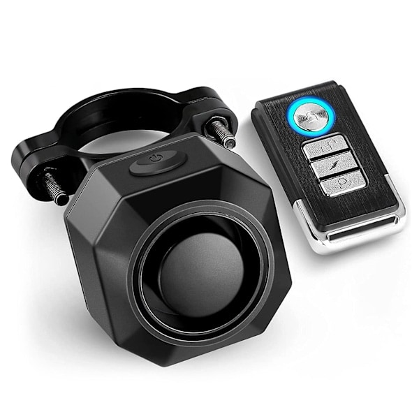 USB Uppladdningsbart Cykellarm med Fjärrkontroll, 110db Hög Ljudnivå Trådlös Anti-Stöld Vibrationsrörelsesensor Fordon