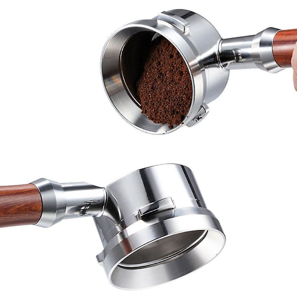 53/51mm Espresso Dosertragt i Rustfrit Stål Kaffe Doseringsring med Magnet Kompatibel med