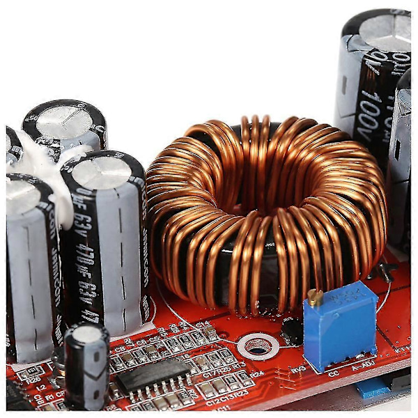 1200W DC-DC-omvandlare Boost Steg-upp Strömförsörjningsmodul 20A In 8-60V Ut 12-80V Justerbar