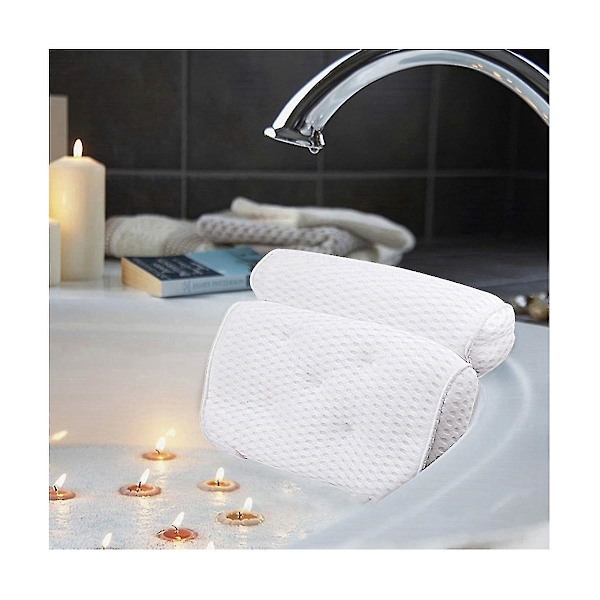 4D Mesh Badekar Pute 7 stk Sugkopper Spa Bade Pute Bade Pute For Badekar Støtte Nakke TY