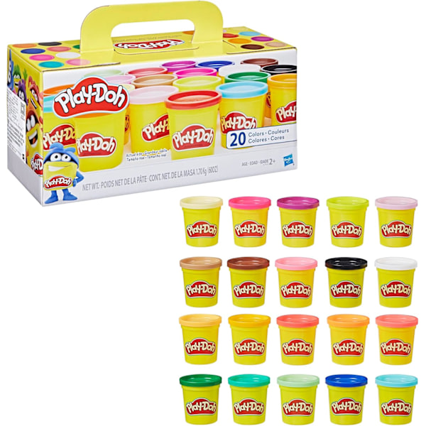 Super Color Set, myrkytön muovailumateriaalisetti, 20 väriä, taaperoille, luovia leluja, askartelua lapsille 2+Brand: Play-Doh