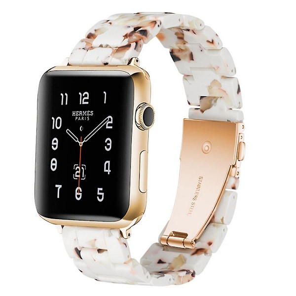 Kompatibel med Apple Watch-band 38-40mm/42-44mm Serie 5/4/3/2/1, Smalt Resin-armband -38-40mm-nougat