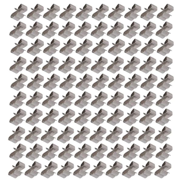 100 stk Solcelle Kabelklips Rustfritt Stål Trådklemme Kabel Fikseringsholder Sett Kit for Solcellepanel PV