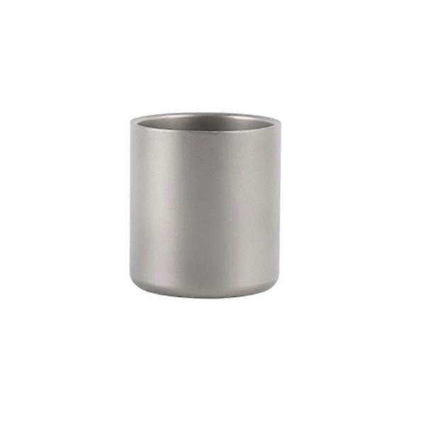 450 ml Dubbelväggig Titan Vattenkopp Kaffe Te Mugg för Hem Kontor Utomhus Camping Vandring Picknick W