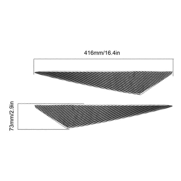 2 stk. Karbonfiber Hodelykt Øyenbryn Dekal Blank Overflate Passer for X1 E84 2009-2014