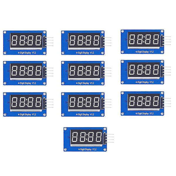 10pcs Tm1637 Led Display Module 4 Bits 0.36 Inch C Red Anode Digital Tube Serial Driver Board F