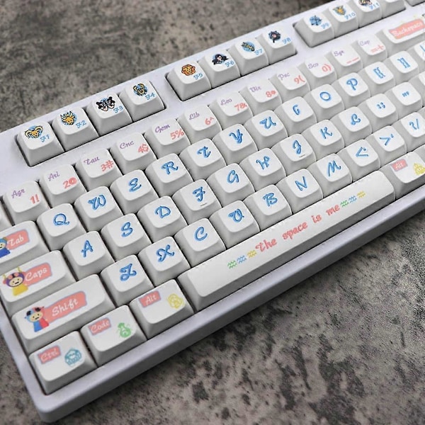 Keycaps 108 PBT Constellation Keycaps XDA Profil Full Set Tangentbordsknappar DyeSubbed Caps för Gaming Mekaniskt Tangentbord