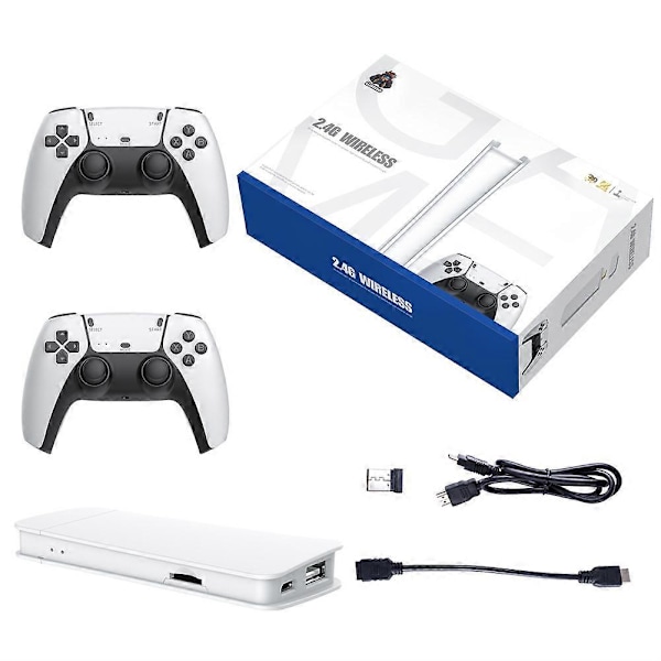 40.000+ 4K HDMI TV Videospil Stick Retro Spilkonsol med 2 Trådløse Controllere 128G