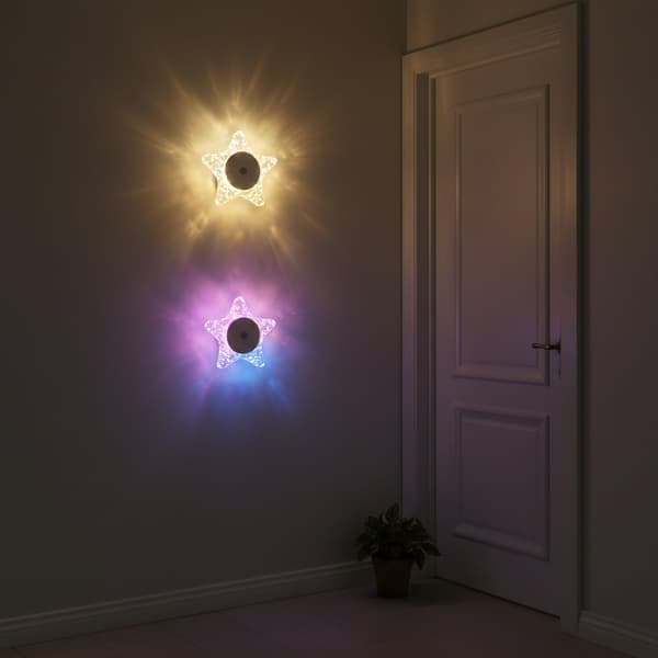 Ny sjøstjerne vegglampe/nattlys med bevegelsessensor, ingen ledninger nødvendig, magnetisk base og justerbart lys.