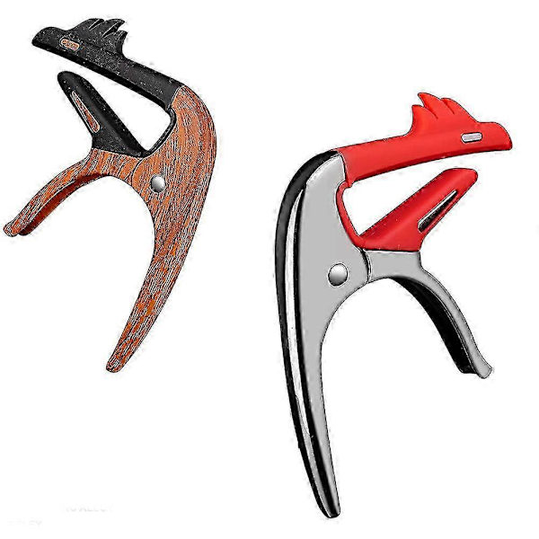 Gitar-Capo med Plektrumholder for Akustisk Gitar Elektrisk Gitar, Gitar-Capo og 3 Plektrum, Sinklegering, Trestruktur