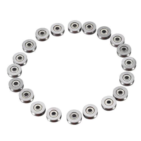 20 st V623ZZ V-spårkullager för linjära rörelsesystem 3x12x4mm