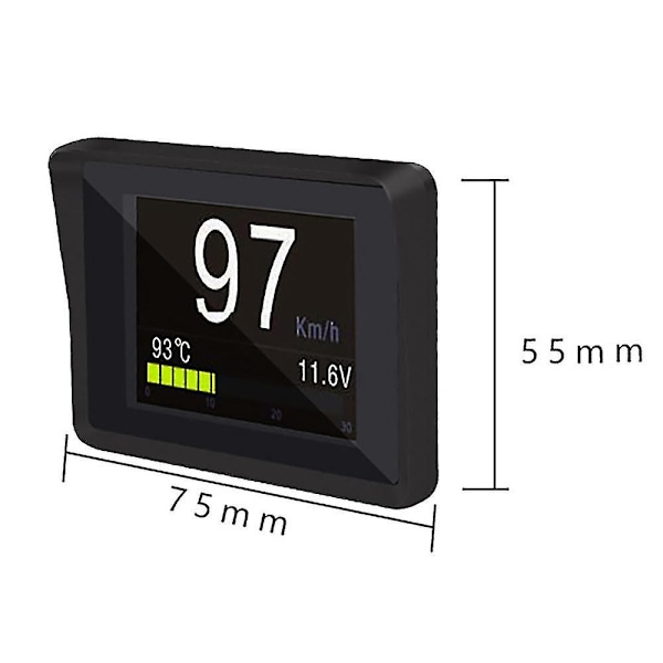 Bil A203 Obd2 Bordsdator Digital Dator Resdisplay Hastighet Bränsleförbrukning Mätare