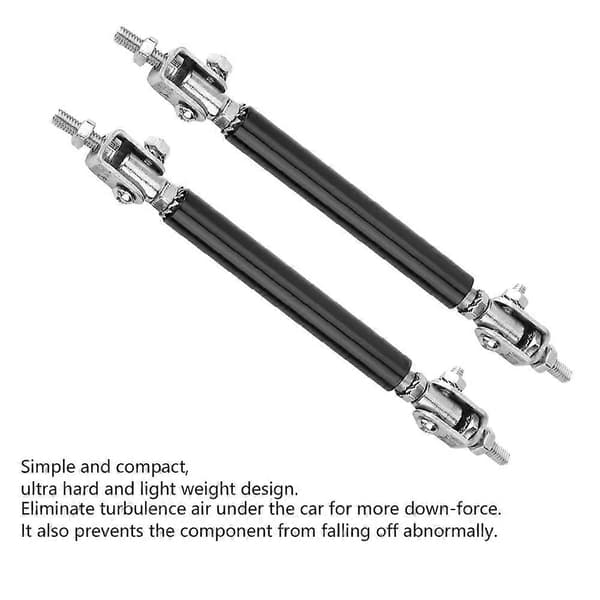 2 st 75 mm Stötfångarskydd Lip Rod Splitter Strut Tie Bar Support Fram Bak Universal