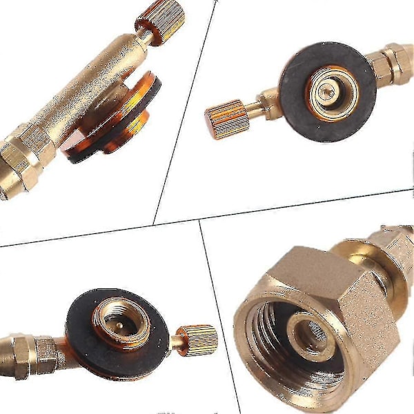Propanadapter Slangkonverter Ersättningslang Ansluter Till Utomhus Camping Gasspis Propancylinderadapter