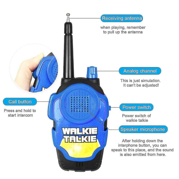2 st Mini Walkie Talkie Barnleksaker Bärbar Tvåvägsradioset