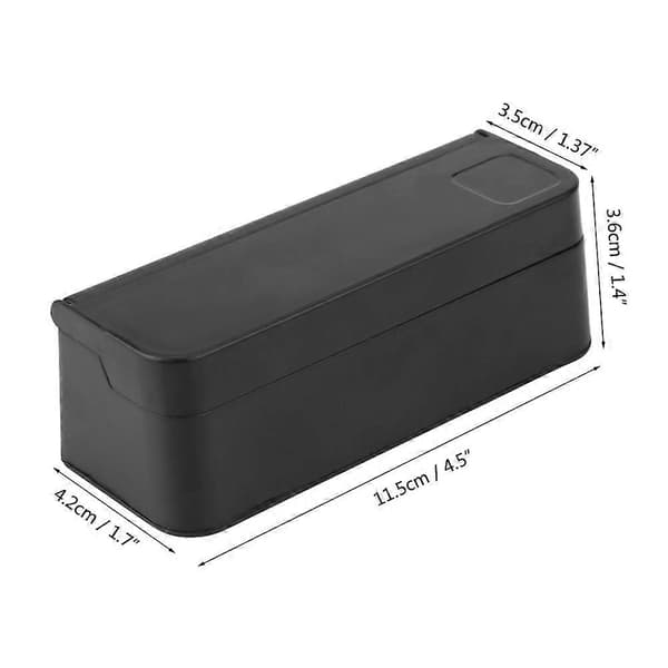 Universal Bilindret Plastmøntkasse Opbevaringsboks Holder Pengebeholder Organizer Sort