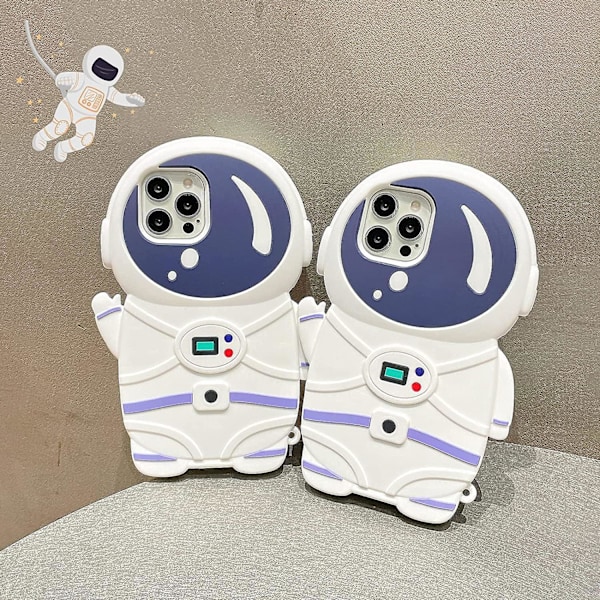 Iphone 14 Deksel Kawaii Telefondeksel, søt 3D Tegneserie Kule Astronaut Myk Silikon Støtsikker Beskyttende Deksel Morsomt For Iphone 14 Kvinner Jenter