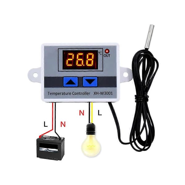 Digital Temperaturregulator Switch Vandtæt Mikrocomputer Temperaturstyringsenhed 12V 120W