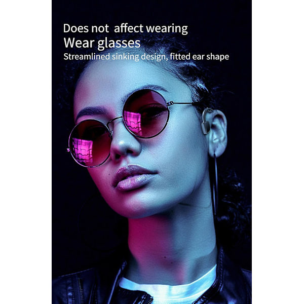 G2 Knogleledning Bluetooth Headset Hængende Øre Sports Stereo TWS Kort Bluetooth Headset (Sort)