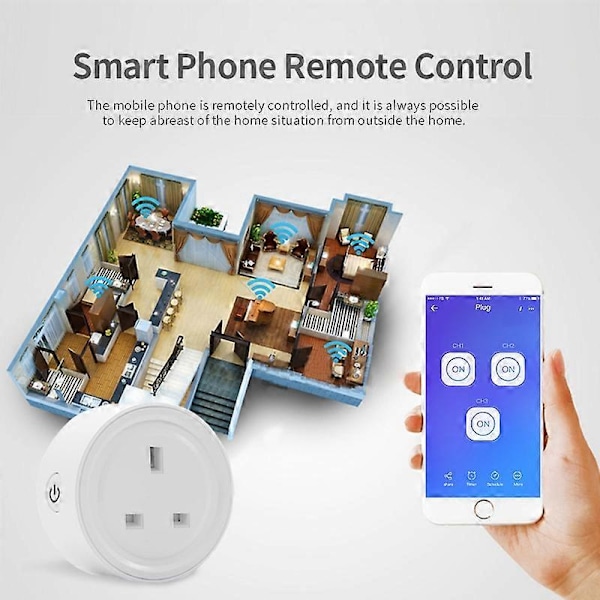 Ewelink ZigBee Smart Plug US/UK 10A Smart Home Apparat Stikkontakt Fungerer Med