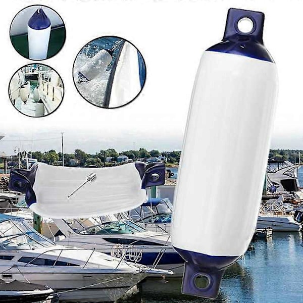 2 st Inflatable Båtfender PVC Båtfender Yachtsfender UV-skydd Ribbad Stötfångare Båttillbehör