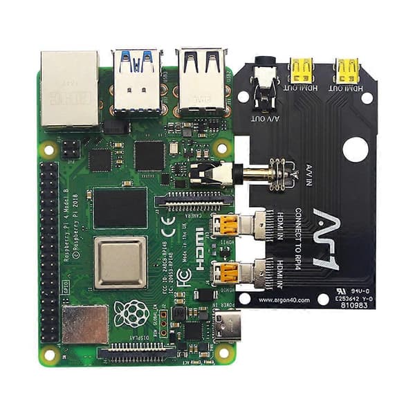 Raspberry Pi 4 Aluminiumhus Argon ONE Pi 4 V2 Hus Aktiv Passiv Kjøling Skall Strømbryter for Raspberry Pi 4 Modell B