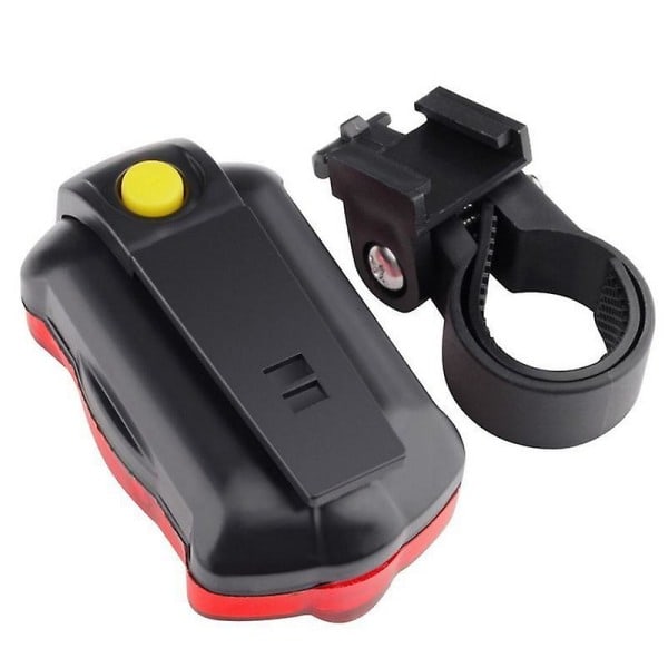 Multifunksjonell 5 LED Sykkel Frontlykt Bak Vanntett Sikkerhetslykt Sett Svart Black