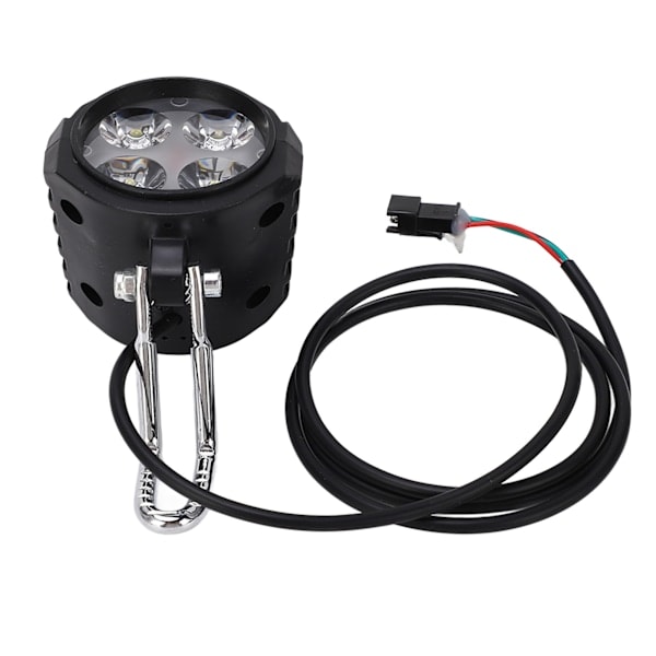 10 Tommers Elektrisk Sparkesykkel Frontlykt Universal 12-72V 2 i 1 Elektrisk Sykkel Horn Frontlykt for Sykkeltilbehør