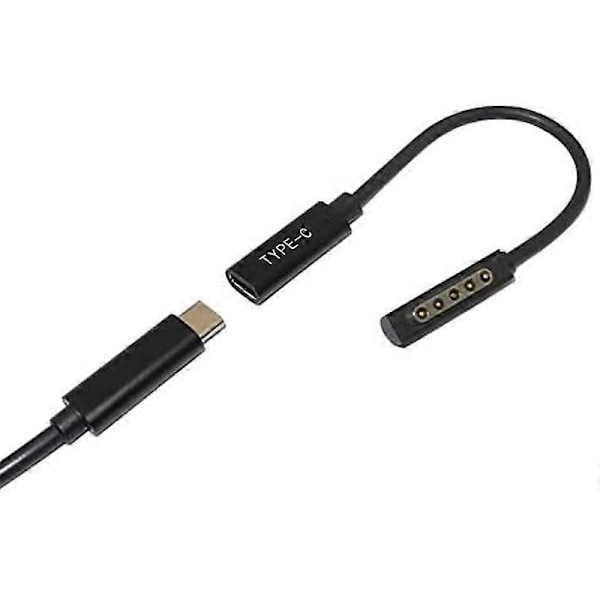 Type C PD Opladningskabel USB C Hun Power Supply Charger Adapter Konverter til Microsof Surface P