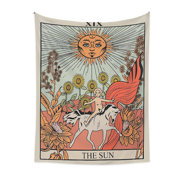 Wekity Boheme-Tapet Æstetisk Kunst Hjem Baggrundstof Ornament Gave Tarot Tapet Stue Soveværelse Ornament (QY414-3, 29 X 38 tommer)