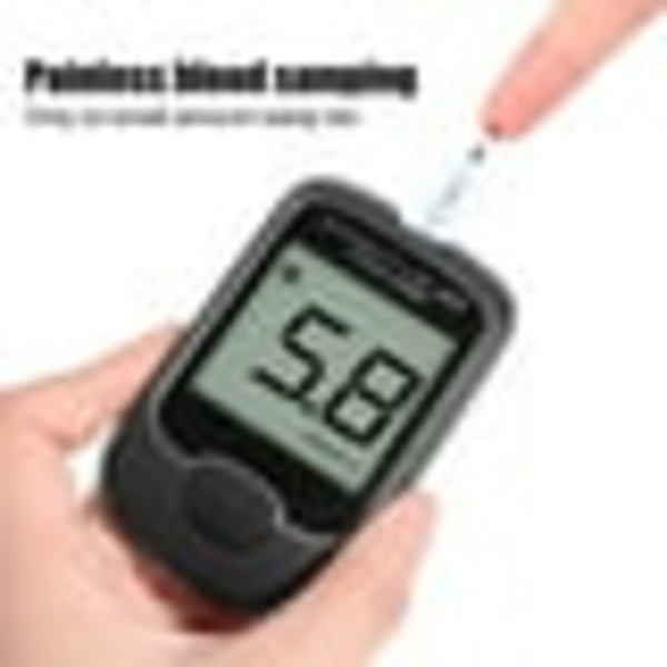 Smart Digital Display Glucometer Bärbar Blodsocker Testkit Med Glucometer Remsor 50papper 50nålar