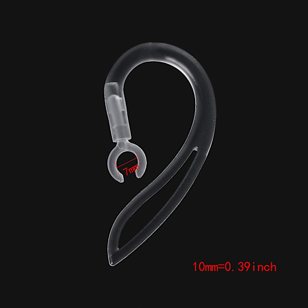 7mm Bluetooth-kompatible Øretelefoner Transparent Blød Silikon Ørehage Klips