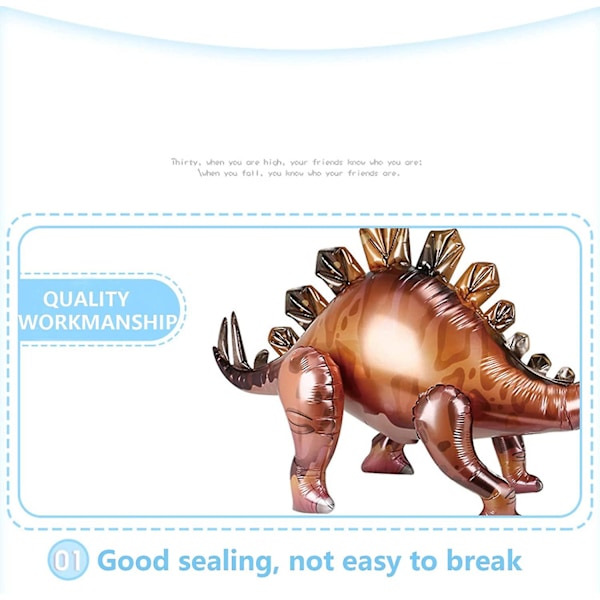 3D Dinosaur Ballongdyr Folieballonger For Babyshower Bursdagsfest Dekorasjonsartikler (Stegosaurus)