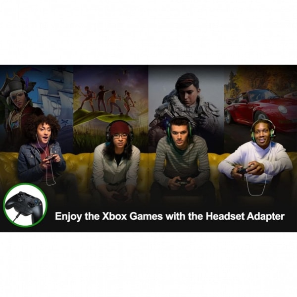 Stereo Headset Adapter for Xbox One/Series X|S Kontrollere - Mikrofon Headset Adapter - Lydsett for Xbox One/Series S|X