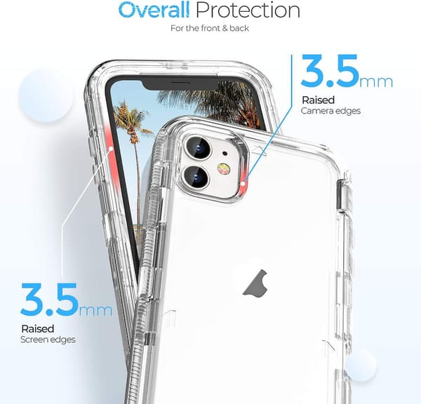 Fodral Kompatibelt Med Iphone 11, Robust Stötsäkert Anti-Fall Transparent Fodral